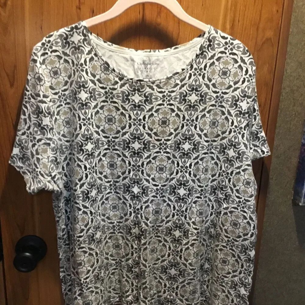 NWOT. Croft & Barrow Women’s Print Tee Size 1X
